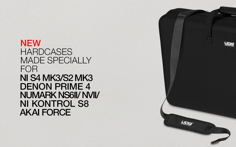 DJ Mag Tech Award-Winning accessory maker UDG GEAR launch Controller Hardcases for: NI S4 MK3/S2 MK3, Denon Prime 4, Numark NS6II/ NVII/ NI S8, Akai Force