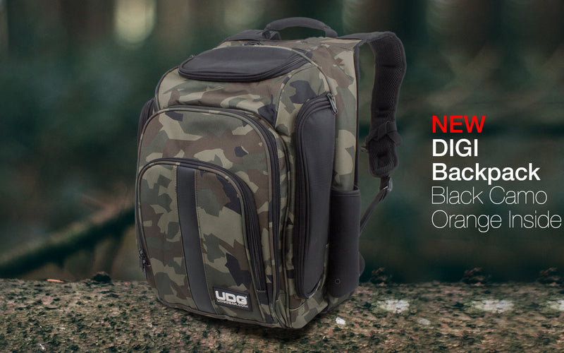 DJ Mag Tech Award-Winning accessory maker UDG GEAR launch DIGI Backpack Black Camo Orange Inside