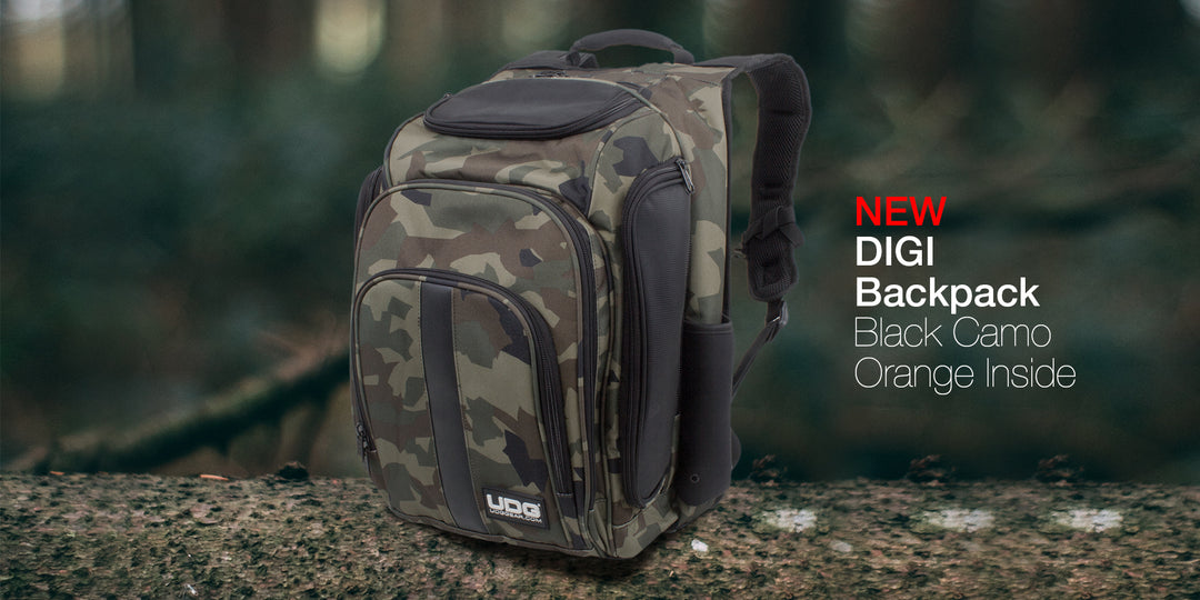 DJ Mag Tech Award-Winning accessory maker UDG GEAR launch DIGI Backpack Black Camo Orange Inside