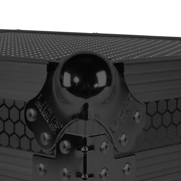 UDG Ultimate Flight Case Single Turntable Battle/ PLX-CRSS12 & 10"/12" Mixer Black Plus (Laptop Shelf, Trolley & Wheels)