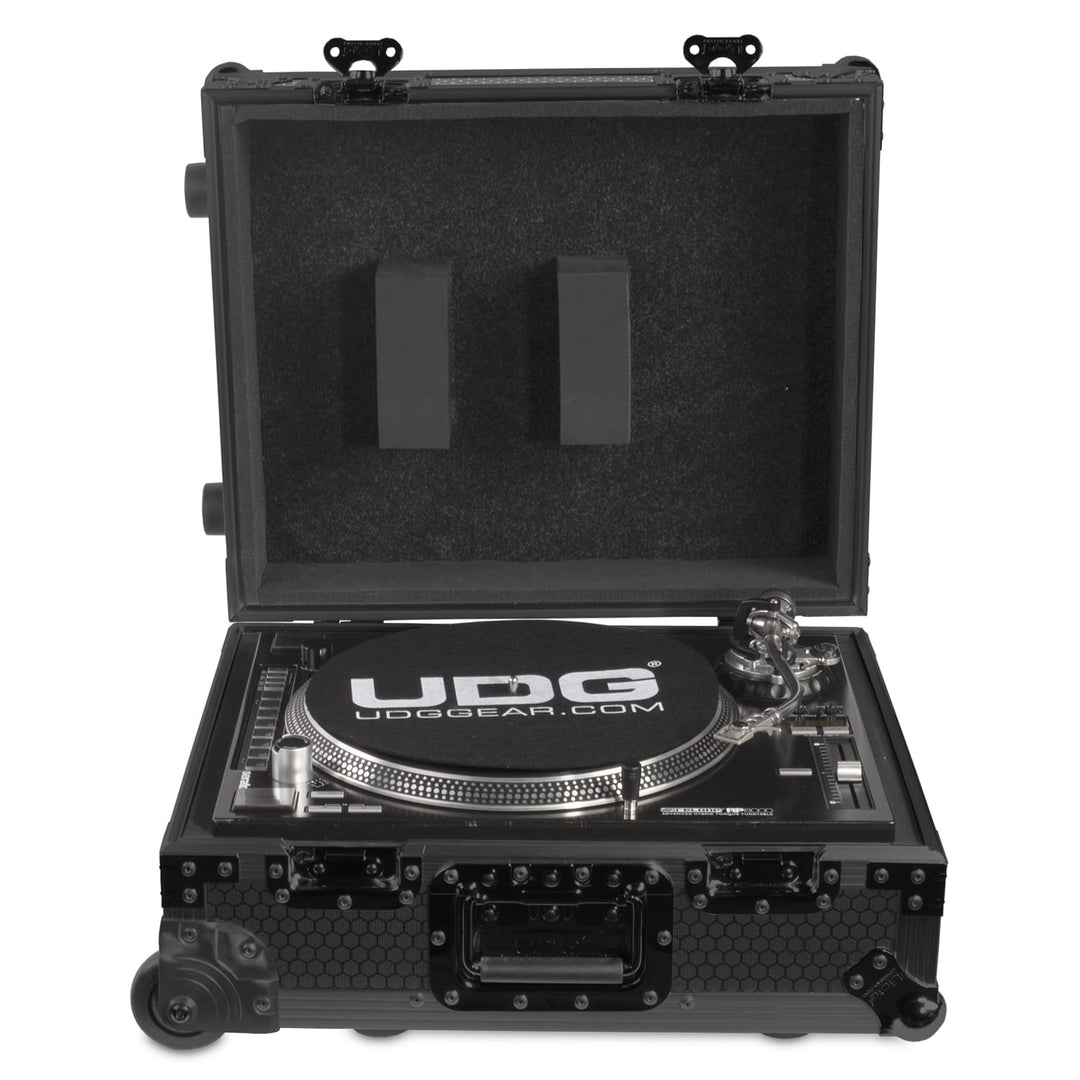UDG Ultimate Flight Case Multi Format Turntable Black MK2 Plus (Trolley & Wheels)