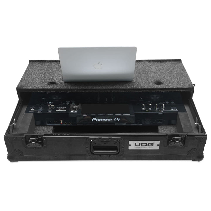UDG Ultimate Flight Case Pioneer XDJ-RX3 Black Plus (Laptop Shelf + Wheels)