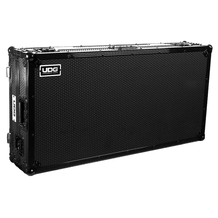 UDG Ultimate Flight Case Set Pioneer DJ PLX-CRSS12 & 10"/12" Mixer Black Plus (Laptop Shelf + Wheels)