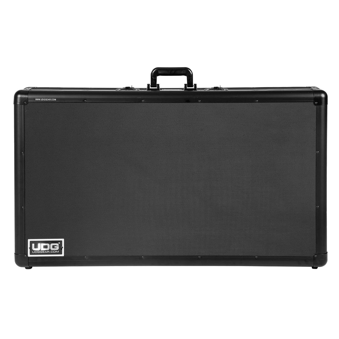 Front view of a closed UDG Ultimate Pick Foam Flight Case Multi Format 3XL Black MK2
