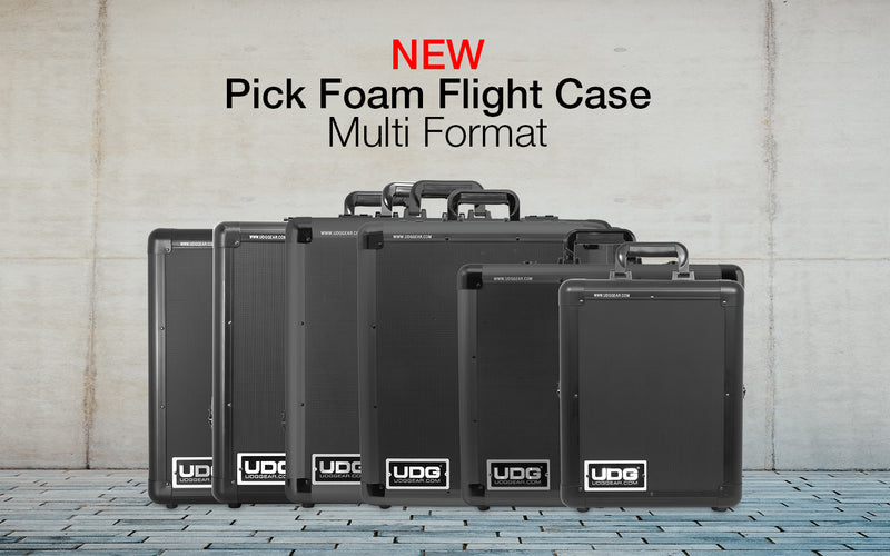 DJ Mag Tech Award-Winning accessory maker UDG GEAR launch Pick Foam Flight Case Multi Format with various sizes in Black/ Silver