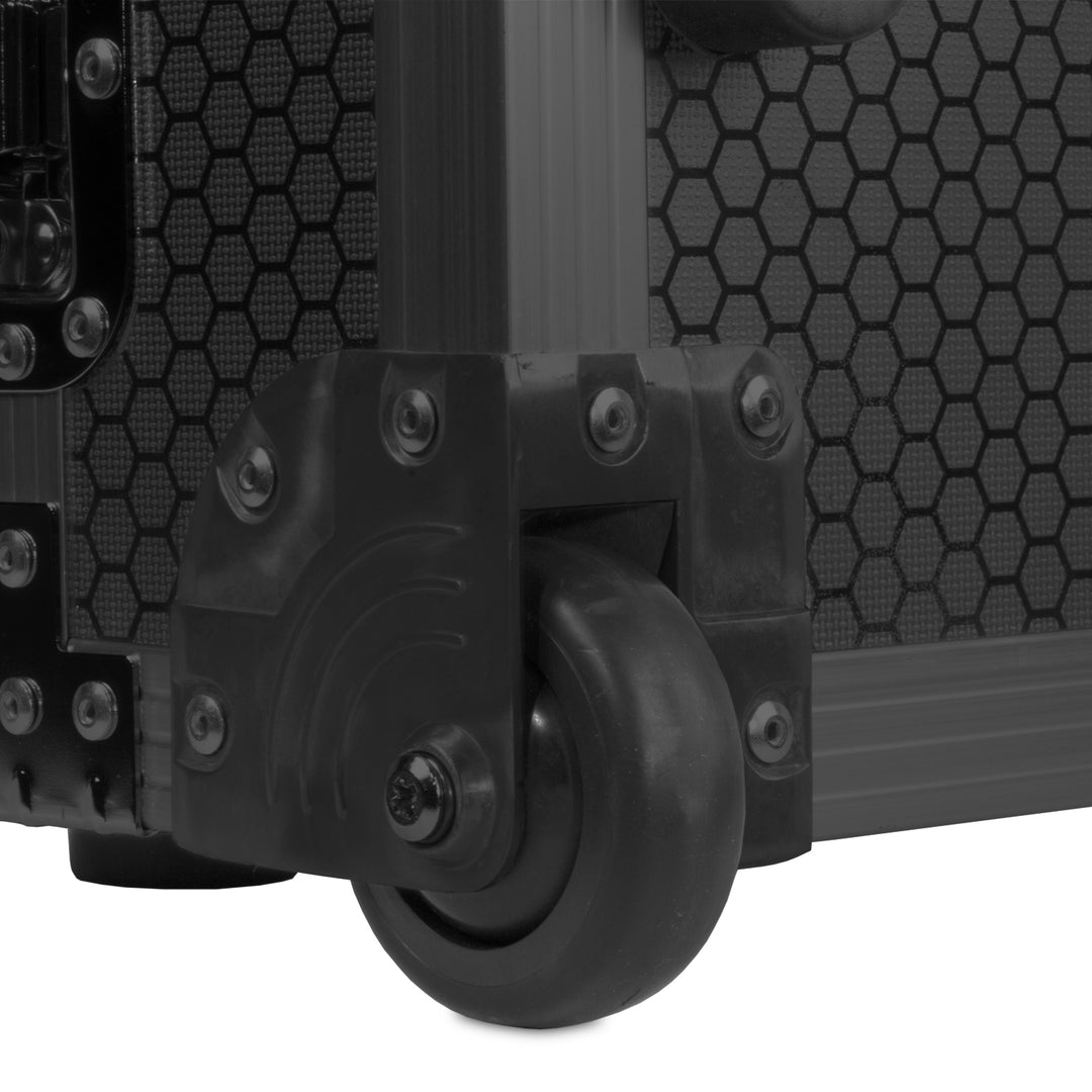 UDG Ultimate Flight Case Set AlphaTheta CDJ-3000X/ DJM-V5 Black Plus (Laptop Shelf + Wheels)