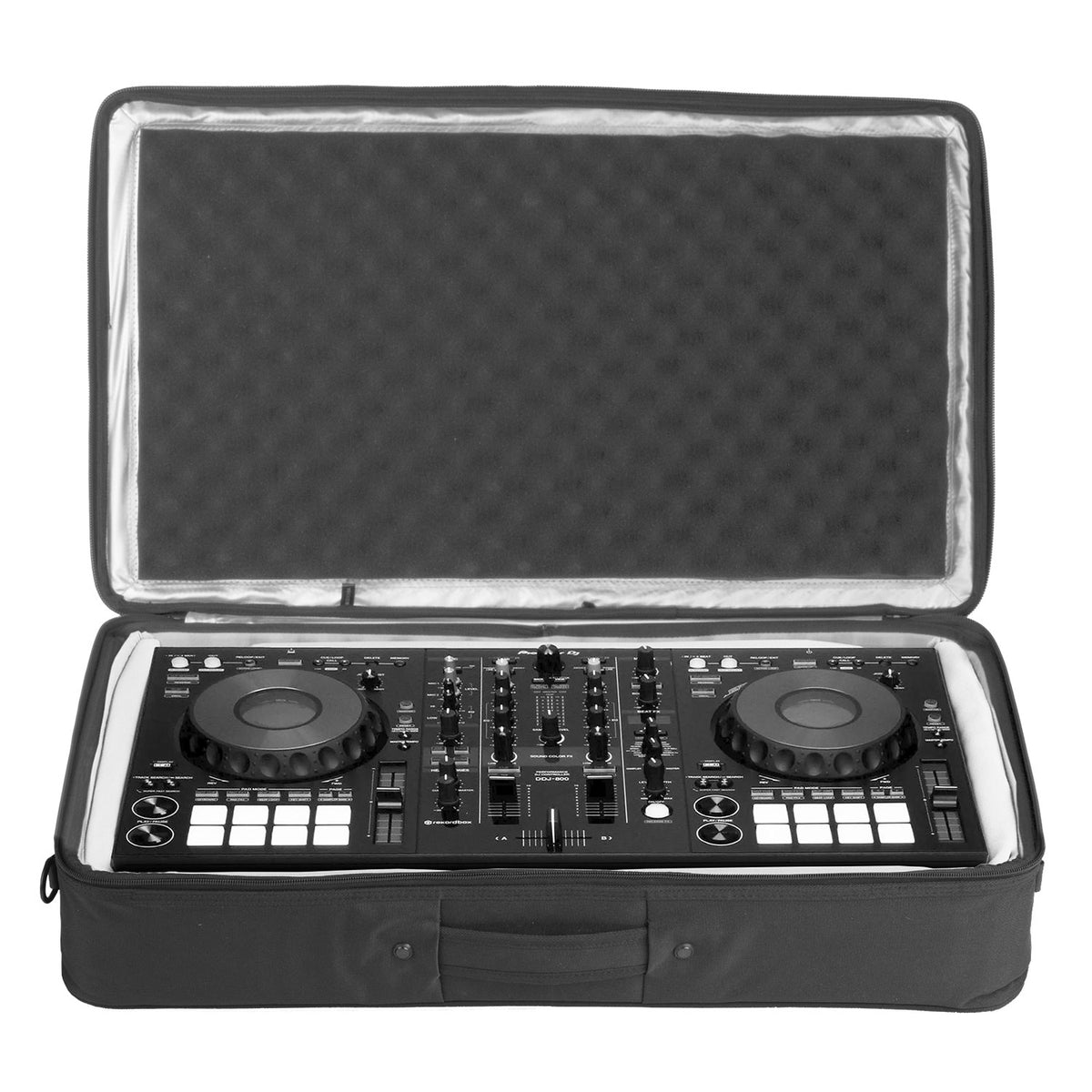 UDG Urbanite MIDI Controller Sleeve Large Black ith Pioneer DJ DDJ-800 inside view