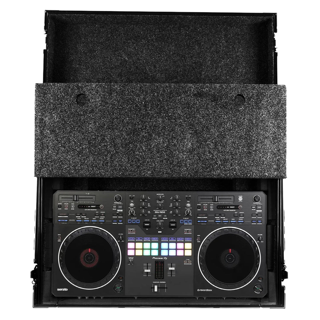 UDG Ultimate Flight Case Pioneer DDJ-REV5 Black Plus (Laptop Shelf)