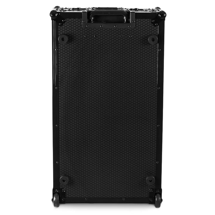 UDG Ultimate Flight Case Single Turntable Battle/ PLX-CRSS12 & 10"/12" Mixer Black Plus (Laptop Shelf, Trolley & Wheels)