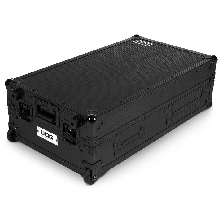 UDG Ultimate Flight Case Single Turntable Battle/ PLX-CRSS12 & 10"/12" Mixer Black Plus (Laptop Shelf, Trolley & Wheels)