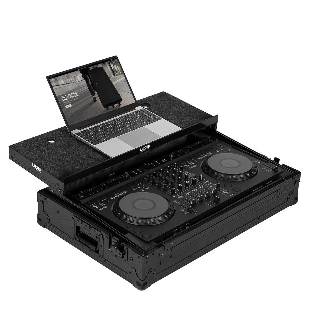 UDG Ultimate Flight Case AlphaTheta DDJ-GRV6 Black Plus (Laptop Shelf) 4