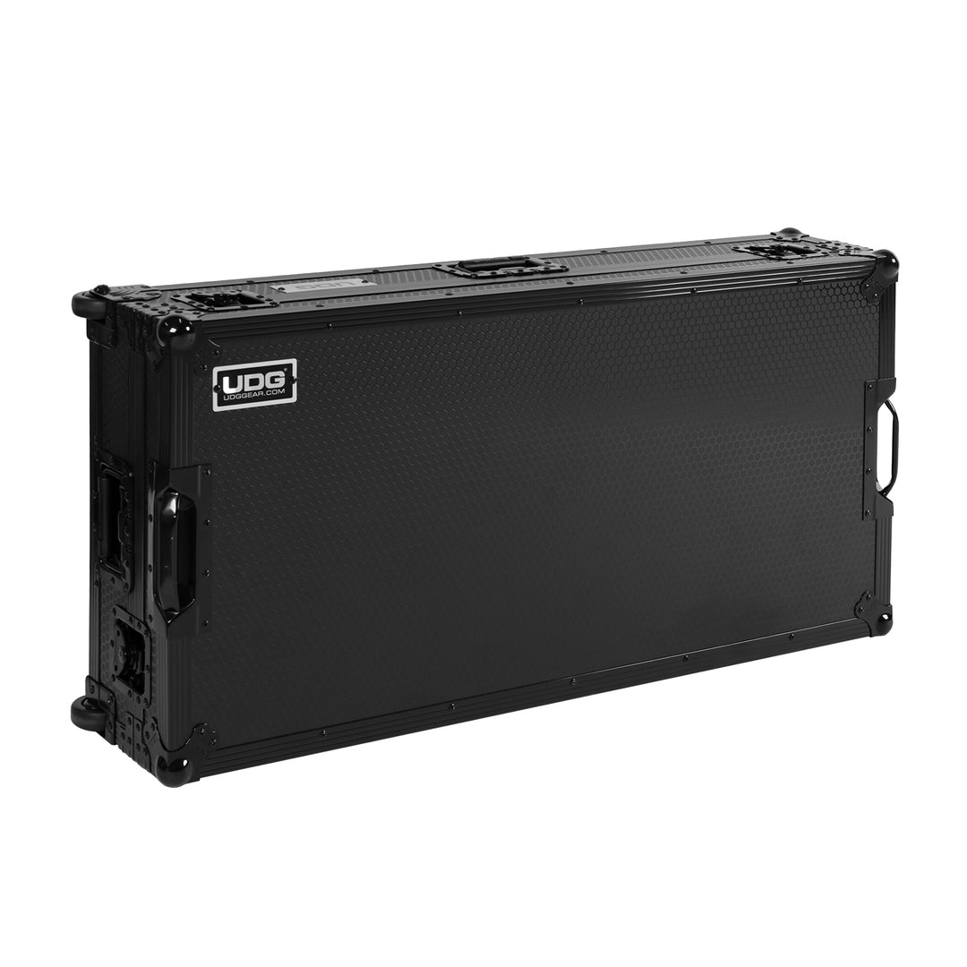UDG Ultimate Flight Case Set AlphaTheta CDJ-3000X/ DJM-V5 Black Plus (Laptop Shelf + Wheels)