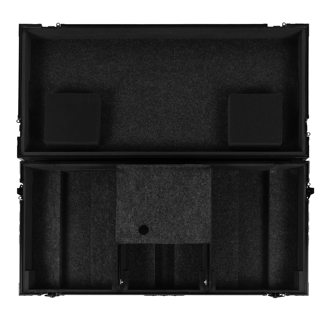 UDG Ultimate Flight Case Set AlphaTheta CDJ-3000X/ DJM-V5 Black Plus (Laptop Shelf + Wheels)