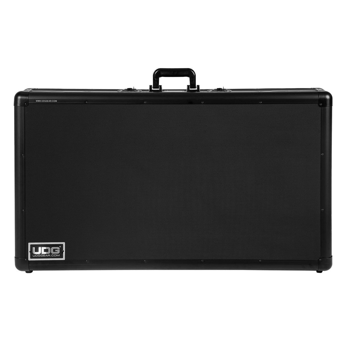 Front view of a closed UDG Ultimate Pick Foam Flight Case Multi Format 3XL Black MK2
