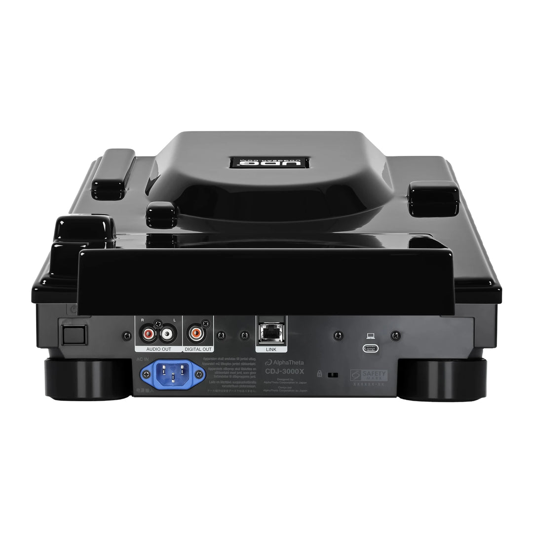 UDG Ultimate AlphaTheta CDJ-3000X Equipment Cover Black Rear View