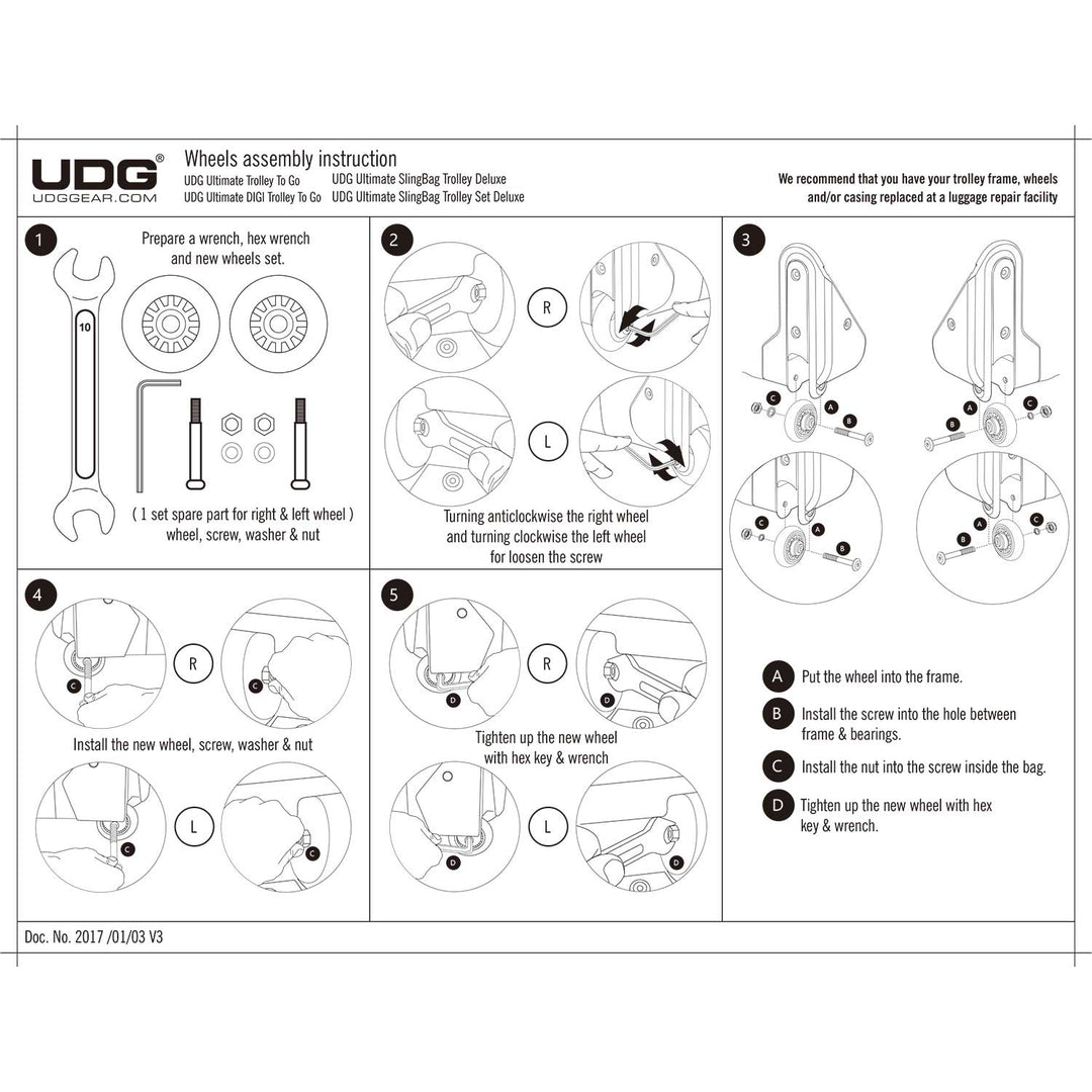 UDG Ultimate Wheel Set Left+Right for U9679/U9981/U9870/U9880