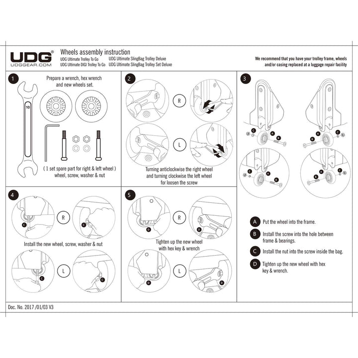 UDG Ultimate Wheel Set Left+Right for U9679/U9981/U9870/U9880